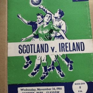 Scotland v Norther Ireland EURO Qualifier/British Championship Matchday Programme 1966
