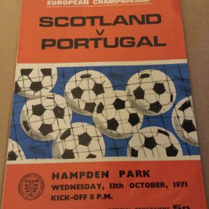 Scotland v Portugal EURO Qualifier Matchday Programme 1971