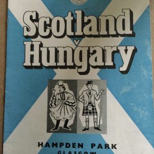 Scotland v Hungary Challenge Match Matchday Programme 1958