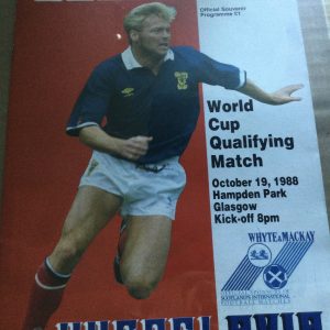 Scotland v Yugoslavia World Cup Qualifier Matchday Programme 1988