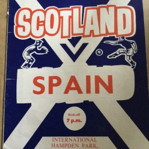 Scotland v Spain Challenge Match Matchday Programme 1965