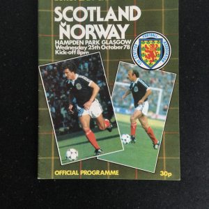 Scotland v Norway EURO Qualifier Matchday Programme 1978