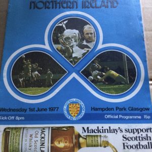 Scotland v Northern Ireland British Championship Matchday Programme 1977