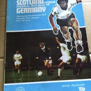 Scotland v West Germany Centenary Challenge Match Matchday Programme 1973