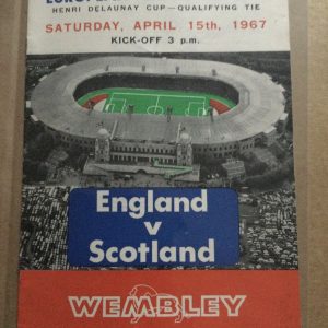 England v Scotland EURO Qualifier Matchday Programme (2-3 game)1967