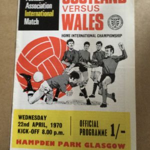 Scotland v Wales British Championship Matchday Programme 1970