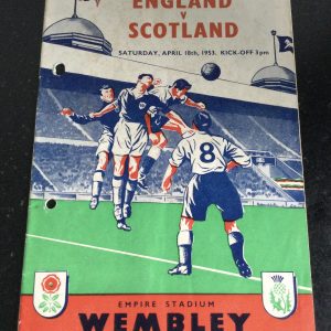 England v Scotland British Championship Matchday Programme 1953