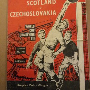 Scotland v Czechoslovakia W.C. Qualifier Matchday Programme 1961