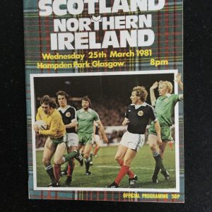 Scotland v Northern Ireland World Cup Qualifier Matchday Programme 1981