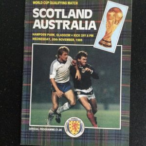Scotland v Australia World Cup Qualifier Matchday Programme 1985