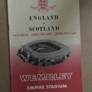 England v Scotland British Championship Matchday Programme 1963