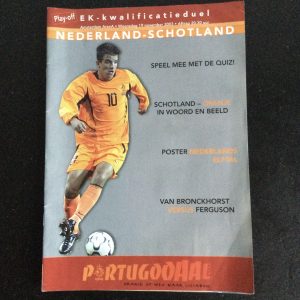 Netherlands v Scotland EURO Play Off Matchday Programme 2003