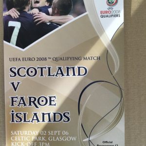 Scotland v Faroe Islands EURO Qualifier Matchday Programme 2006