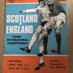 Scotland v England British Championship Matchday Programme 1970