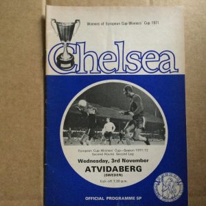Chelsea v Atvidaberg E.C.W.C. Matchday Programme 1971