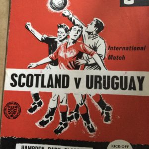 Scotland v Uruguay Challenge Match Matchday Programme 1962