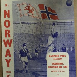 Scotland v Norway Challenge Match Matchday Programme 1963