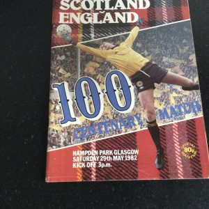 Scotland v England British International Championship Matchday Programme1982