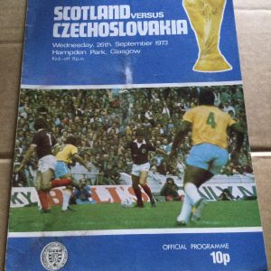 Scotland v Czechoslovakia W.C. Qualifier Matchday Programme 1973