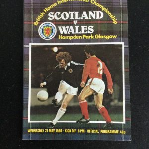 Scotland v Wales British Championship Matchday Programme 1980