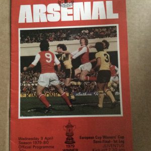 Arsenal v Juventus E.C.W.C. Semi Final Matchday Programme 1980