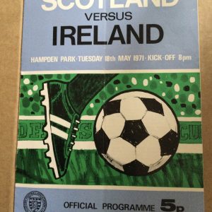 Scotland v Northern Ireland British Championship Matchday Programme 1971