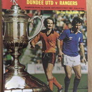 Dundee United v Rangers Scottish Cup Final Matchday Programme 1981