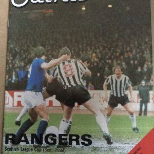 St. Mirren v Rangers League Cup Semi Final Matchday Programme 1981