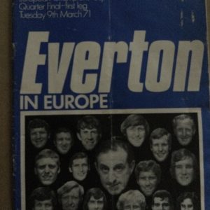 Everton v Panathinaikos European Cup Matchday Programme 1971