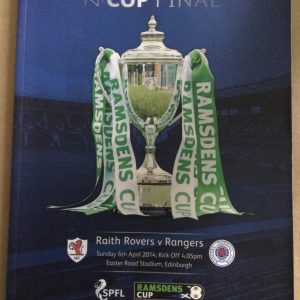 Raith Rovers v Rangers Ramsdens Cup Final Matchday Programme 2014