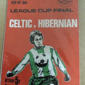 Celtic v Hibernian League Cup Final Matchday Programme 1974