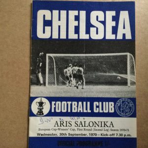 Chelsea v Aris Salonika E.C.W.C. Matchday Programme 1970