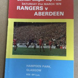 Rangers v Aberdeen Scottish League Cup Final Matchday Programme 1979
