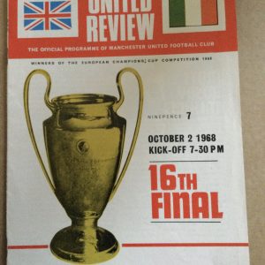 Manchester United v Waterford European Cup Matchday Programme 1968