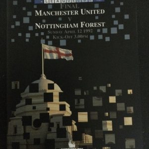 Manchester United v Nottingham Forest Rumblelows League Cup Final Matchday Programme 1992