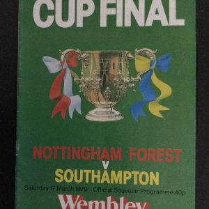Nottingham Forest v Southampton League Cup Final Matchday Programme 1979