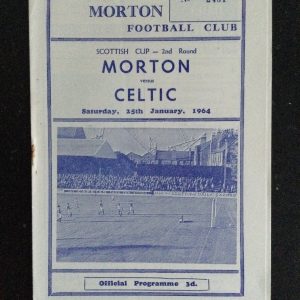 Morton v Celtic Scottish Cup Matchday Programme 1964