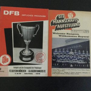 Bayern Munich v Rangers E.C.W.C.Final Matchday Programmes 1967