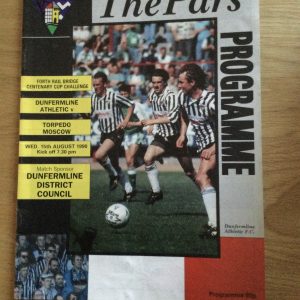 Dunfermline Athletic v Torpedo Moscow Challenge Cup Matchday Programme 1990