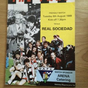 Dunfermline Athletic v Real Sociedad Friendly Matchday Programme 1989
