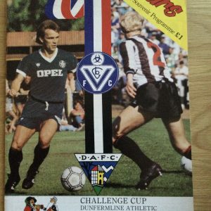 Dunfermline Athletic v Girondins De Bordeaux Friendly Matchday Programme 1988