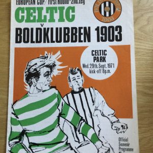 Celtic v Boldklubben 1903 European Cup Matchday Programme 1971