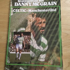Celtic v Manchester United Danny McGrain Testimonial Matchday Programme 1980