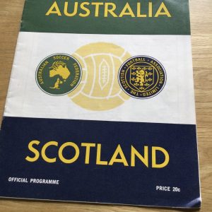 Australia v Scotland Matchday Programme 1967