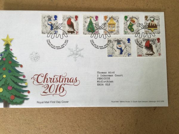 Royal Mail Christmas 2016 FDC 2016