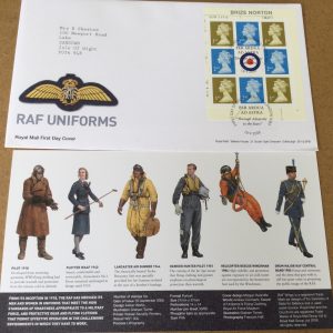 Royal Mail RAF Uniforms c/w Insert FDC 2008