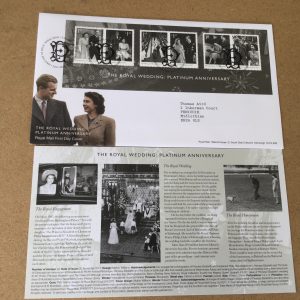 Royal Mail The Royal Wedding : Platinum Anniversary FDC 2017