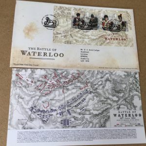 Royal Mail The Battle Of Waterloo c/w Insert FDC 2015