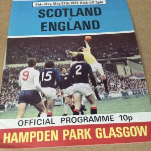 Scotland v England British International Championship Matchday Programme 1972