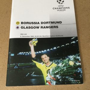 Borussia Dortmund v Glasgow Rangers Champions League Matchday Programme 1995